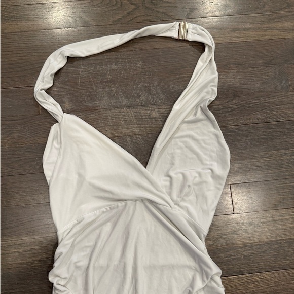 Club L Elegant White halter Maxi Dress size large - Picture 3 of 11